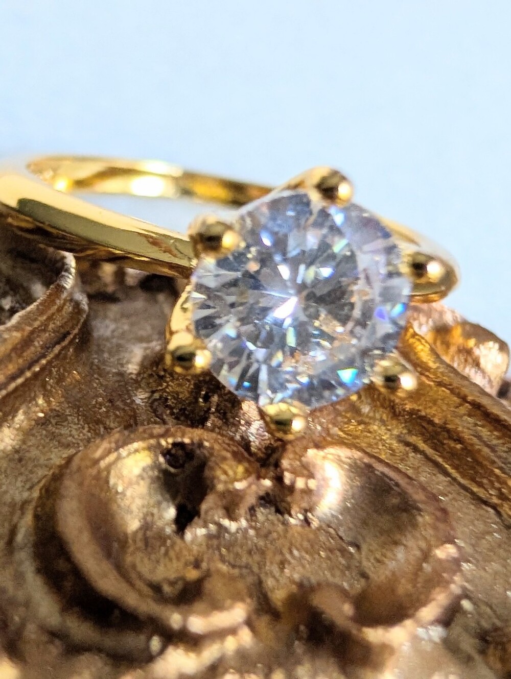 3 carat round brilliant cut Moissanite solitaire engagement ring ๐โ๏ธ๐ - Picture 3 of 12